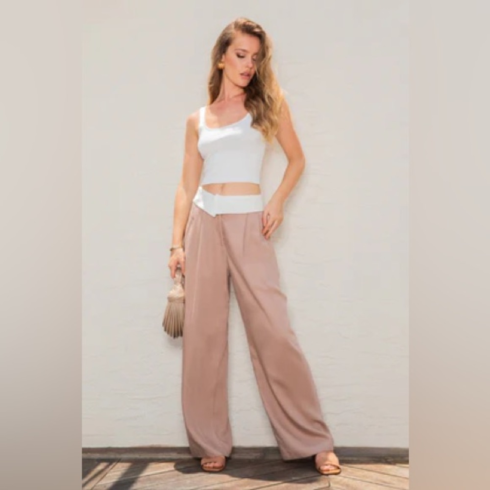 Noli Wide Leg Pants in Dusty Rose